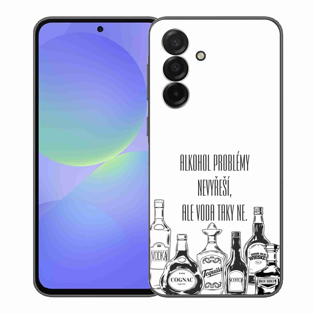 Gelový kryt mmCase na Samsung Galaxy A36 5G - vtipný text bílé pozadí