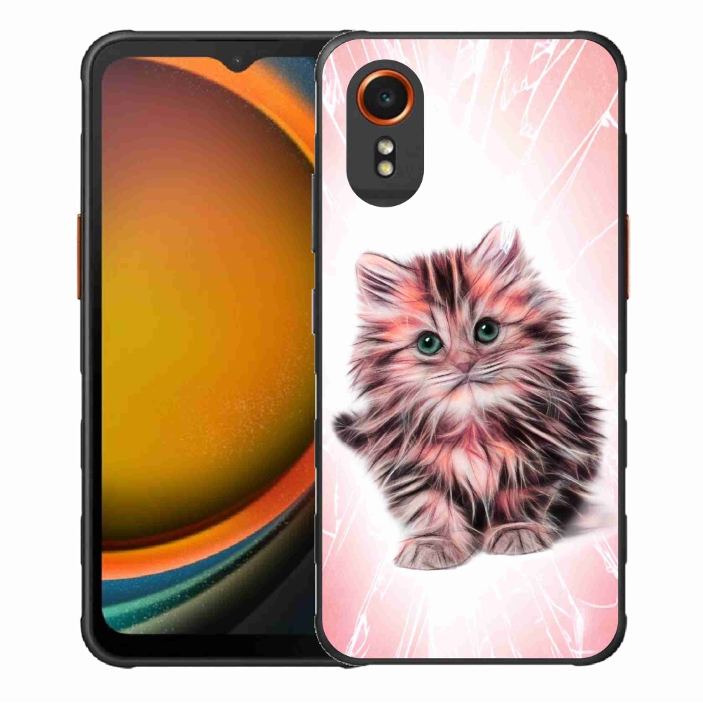 Gelový kryt mmCase na Samsung Galaxy Xcover 7 - roztomilé kotě