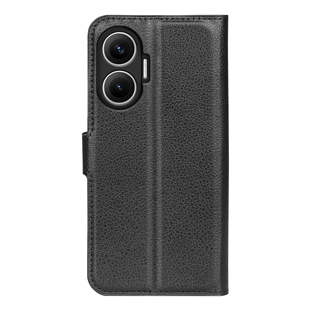 Litchi knížkové pouzdro na Xiaomi Poco F7 5G - černé