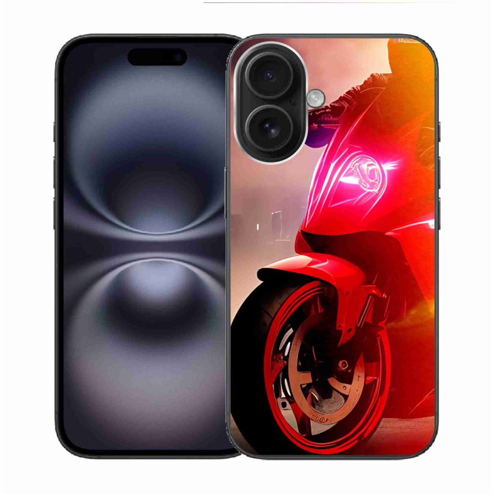 Gelový kryt mmCase na iPhone 16 - motorka