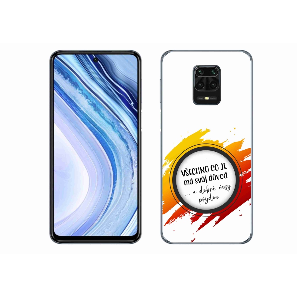 Gelový kryt mmCase na Xiaomi Redmi Note 9S - citát 3 bílé pozadí