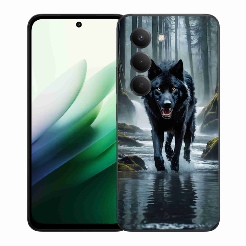 Gelový kryt mmCase na Xiaomi Redmi 15 5G (169mm) - černý vlk