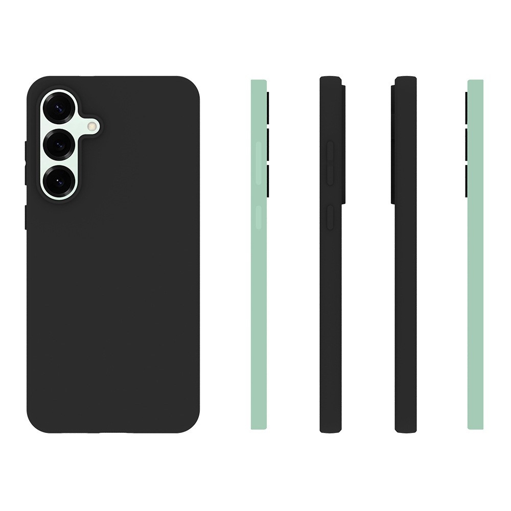 Matný gelový obal na mobil Samsung Galaxy S25 FE - černý