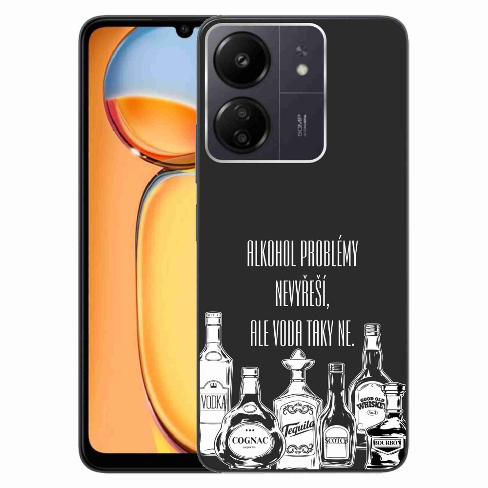 Gelový kryt mmCase na Xiaomi Poco C65/Redmi 13C - vtipný text černé pozadí