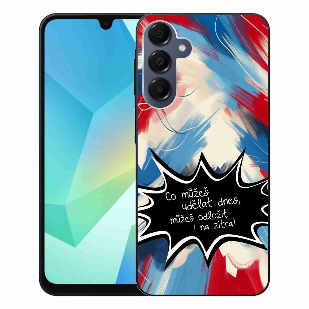 Gelový kryt mmCase na Samsung Galaxy A16 4G/5G - vtipný text 9 černé pozadí