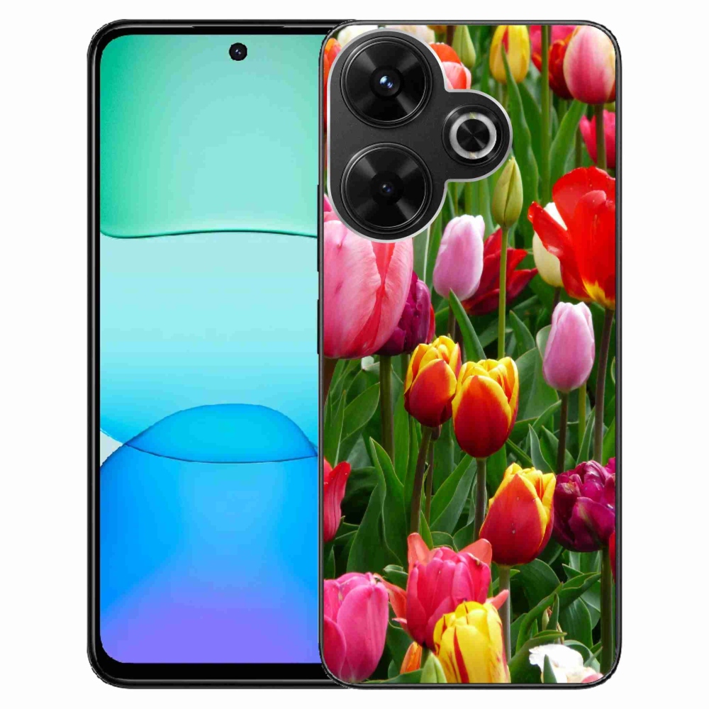Gelový kryt mmCase na Xiaomi Redmi 13 4G/Poco M6 4G - tulipány