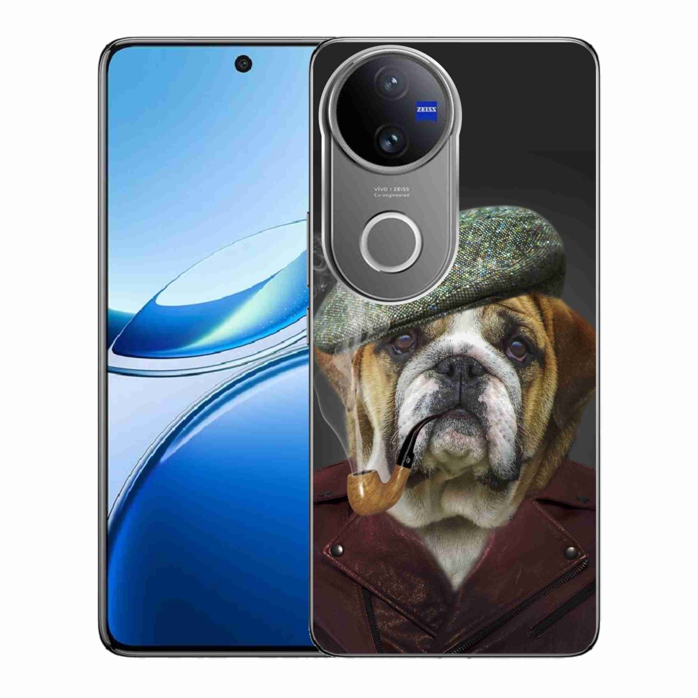 Gelový kryt mmCase na Vivo V50 5G - pes s fajfkou