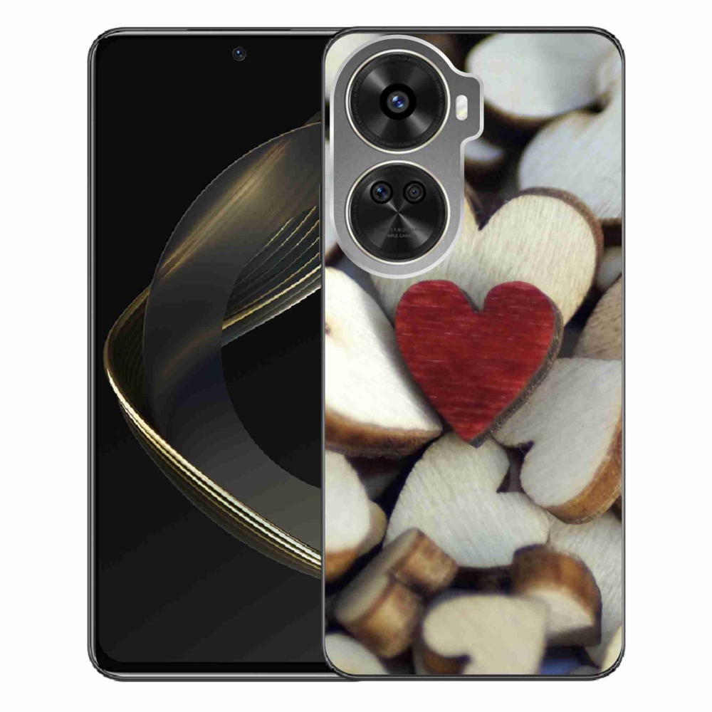 Gelový kryt mmCase na Huawei Nova 12 SE - gravírované červené srdce 