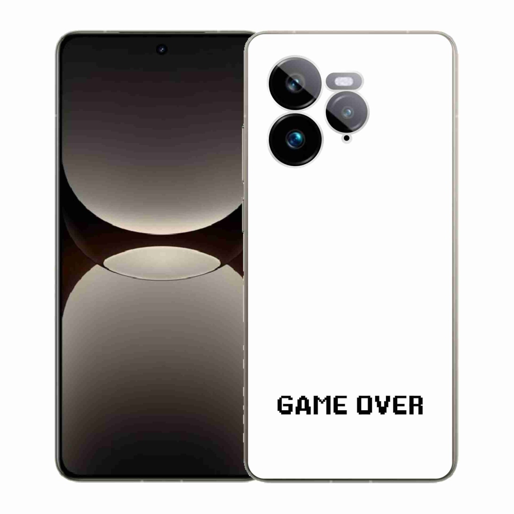 Gelový kryt mmCase na Realme GT 7 Pro 5G - game over bílé pozadí