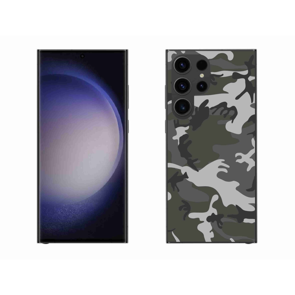 Gelový kryt mmCase na Samsung Galaxy S23 Ultra 5G - maskáčový vzor