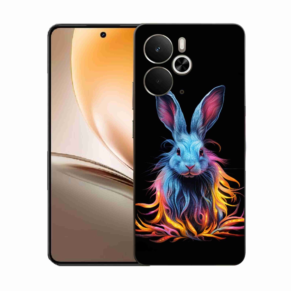 Gelový kryt mmCase na Realme 14 5G - abstraktní zajíc