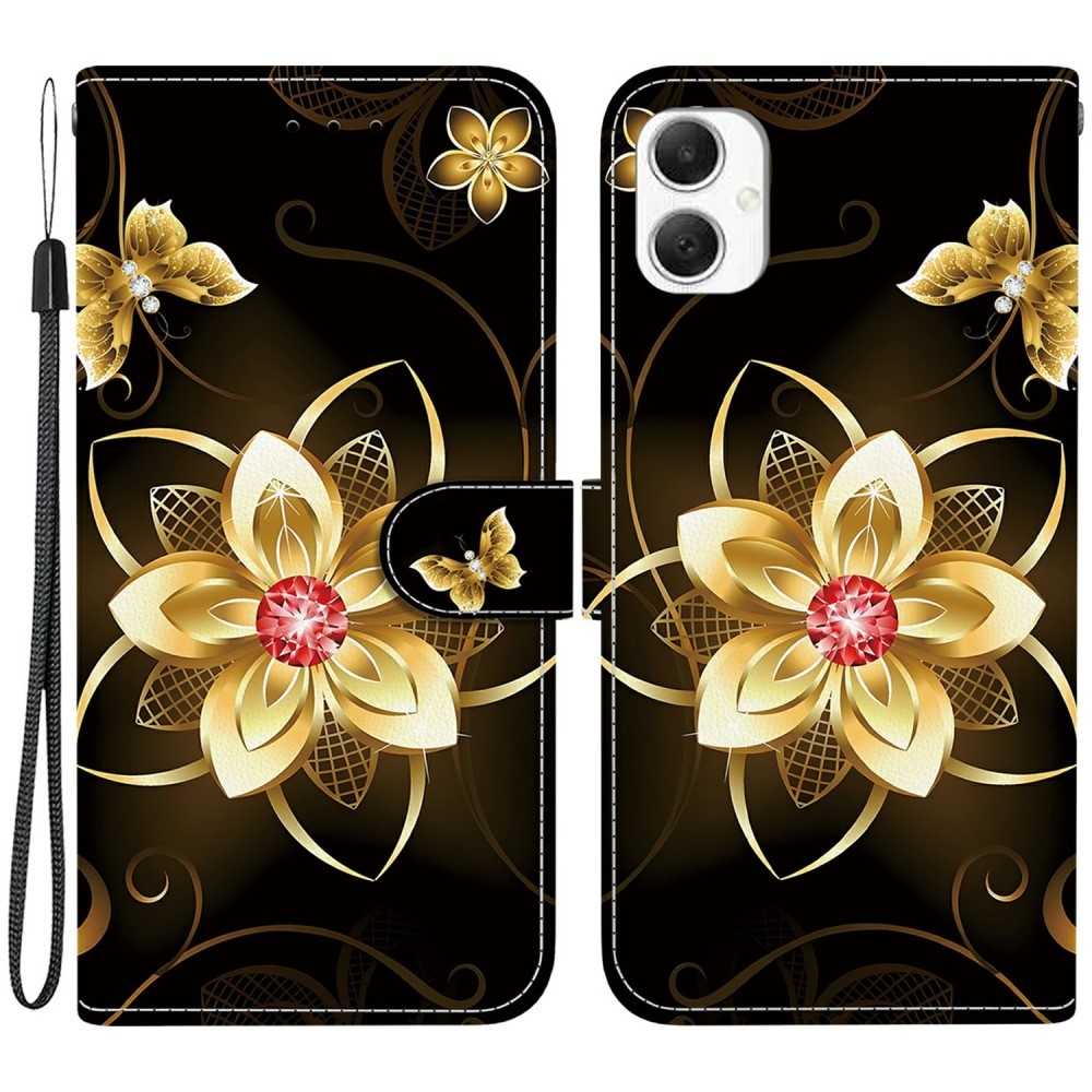 Versatile knížkové pouzdro na Samsung Galaxy A06 4G - zlatý květ