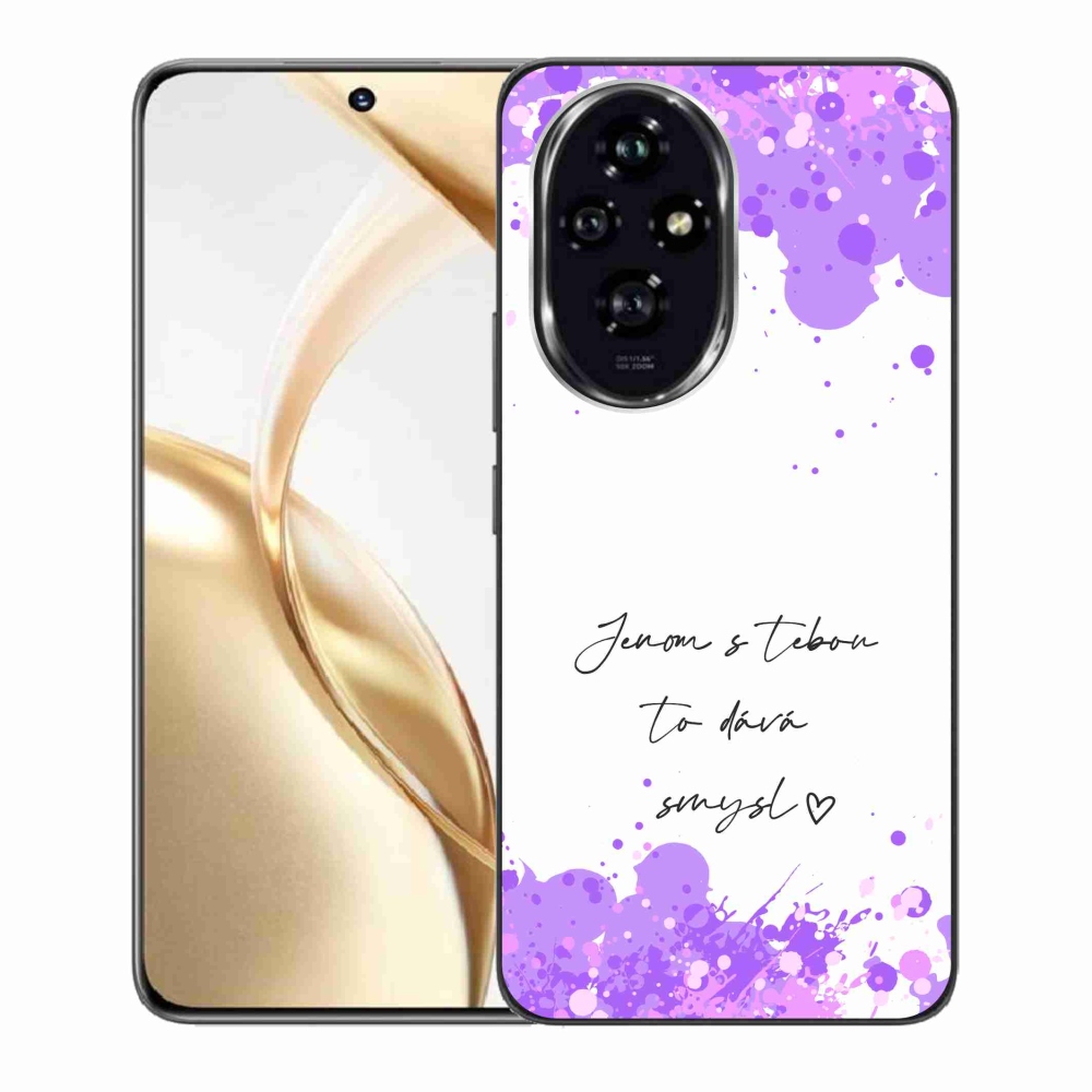 Gelový kryt mmCase na Honor 200 5G - zamilovaný text bílé pozadí