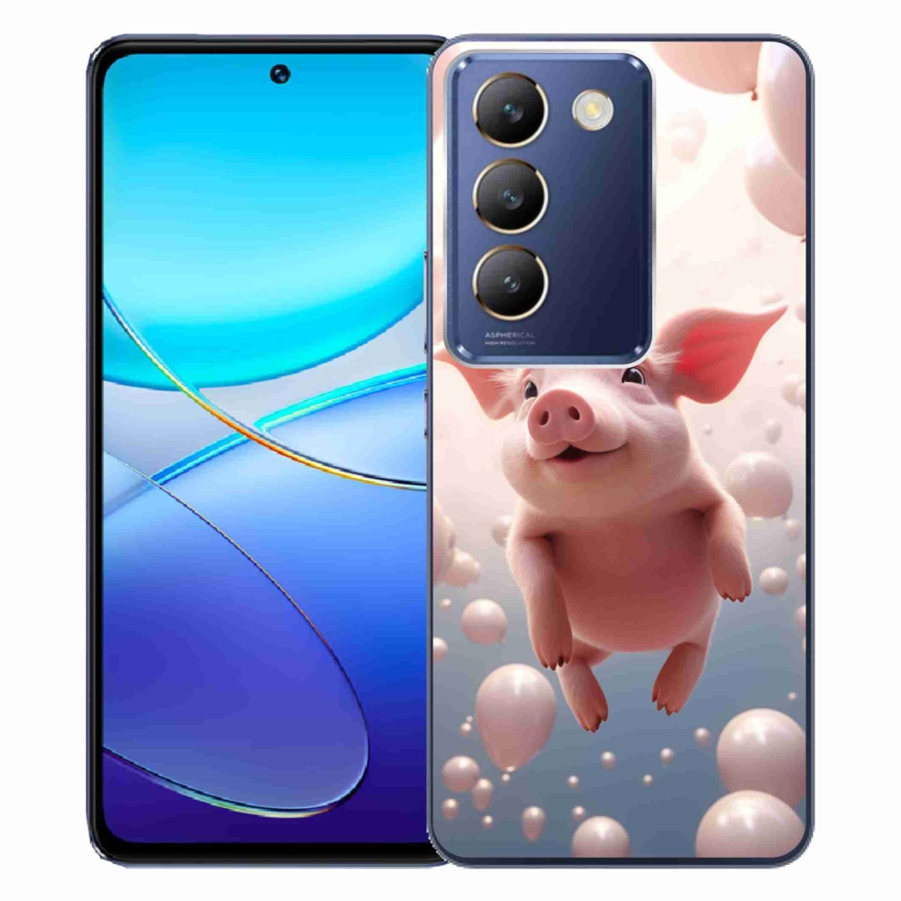 Gelový kryt mmCase na Vivo V40 SE 4G/5G - prasátko s balónky