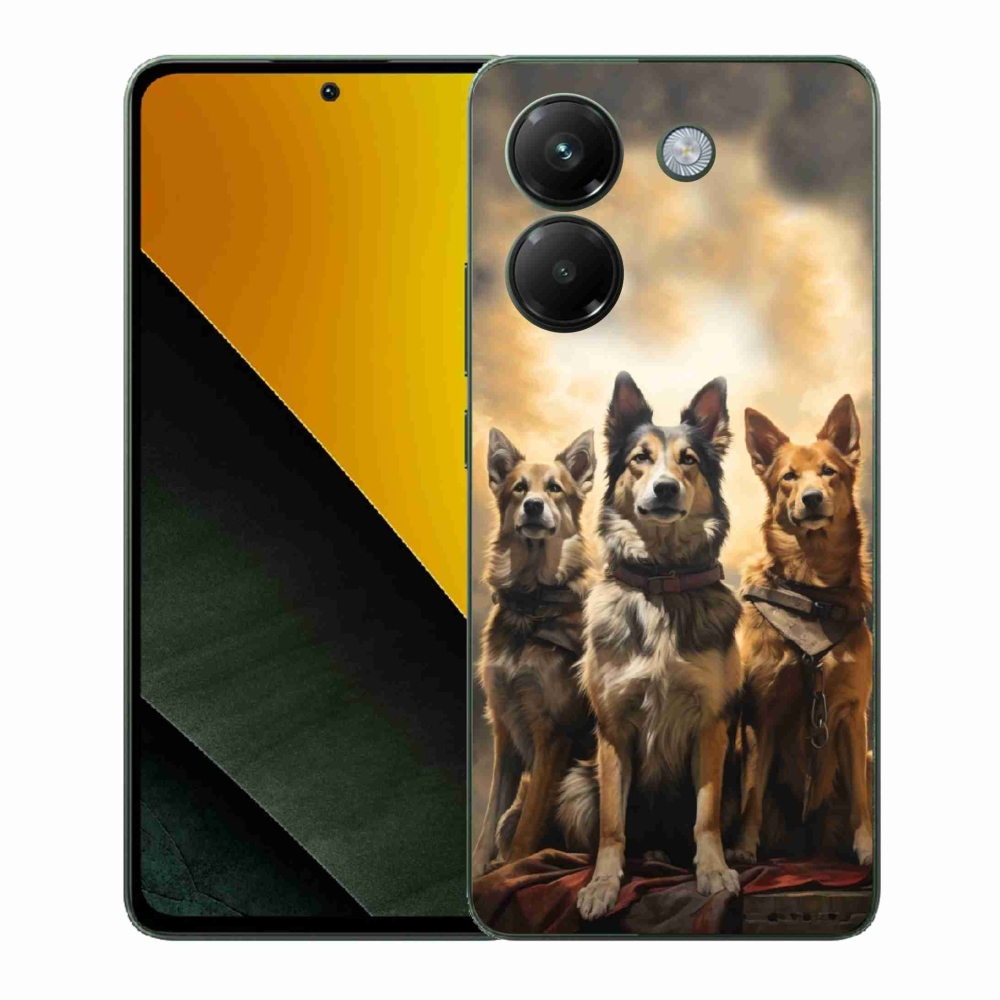 Gelový kryt mmCase na Xiaomi Poco M7 Pro 5G - tři psi