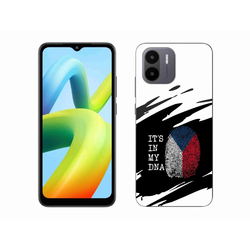 Gelový kryt mmCase na Xiaomi Redmi A1 - vlajka otisk prstu černobílé pozadí