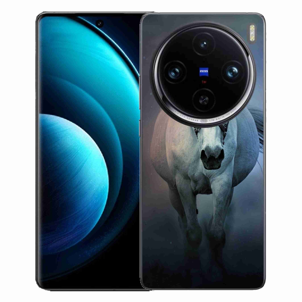 Gelový obal mmCase na Vivo X100 Pro 5G - běžící bílý kůň