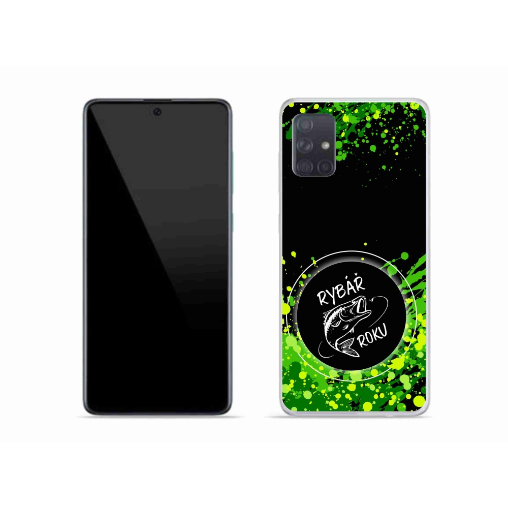 Gelový kryt mmCase na Samsung Galaxy A51 - rybář roku černé pozadí