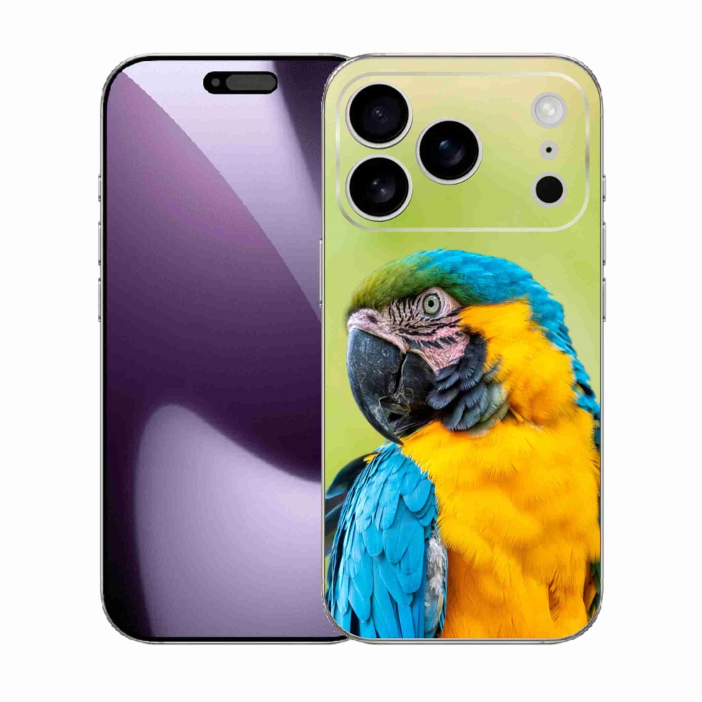 Gelový kryt mmCase na iPhone 17 Pro - papoušek ara 2