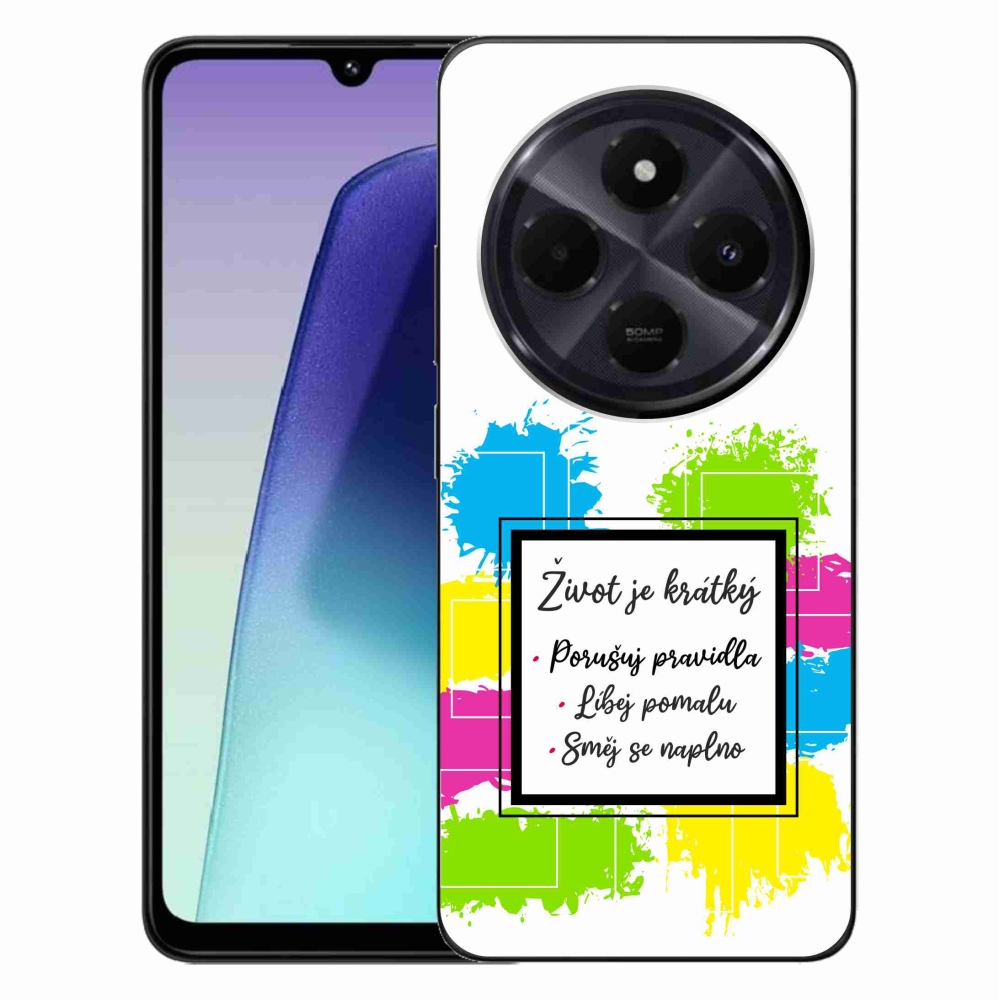 Gelový kryt mmCase na Xiaomi Redmi 14C/Poco C75 - citát 5 bílé pozadí