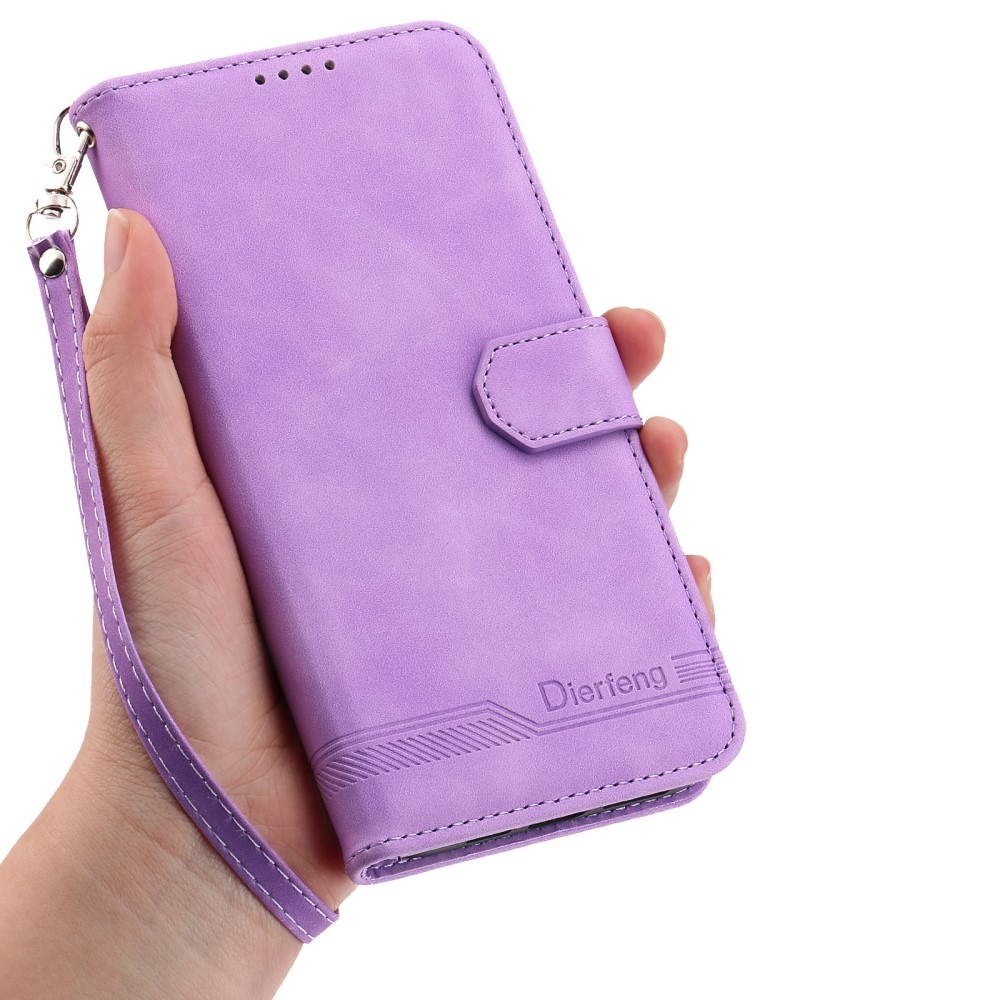 DIERFENG knížkové pouzdro na Xiaomi Redmi Note 14 - fialové
