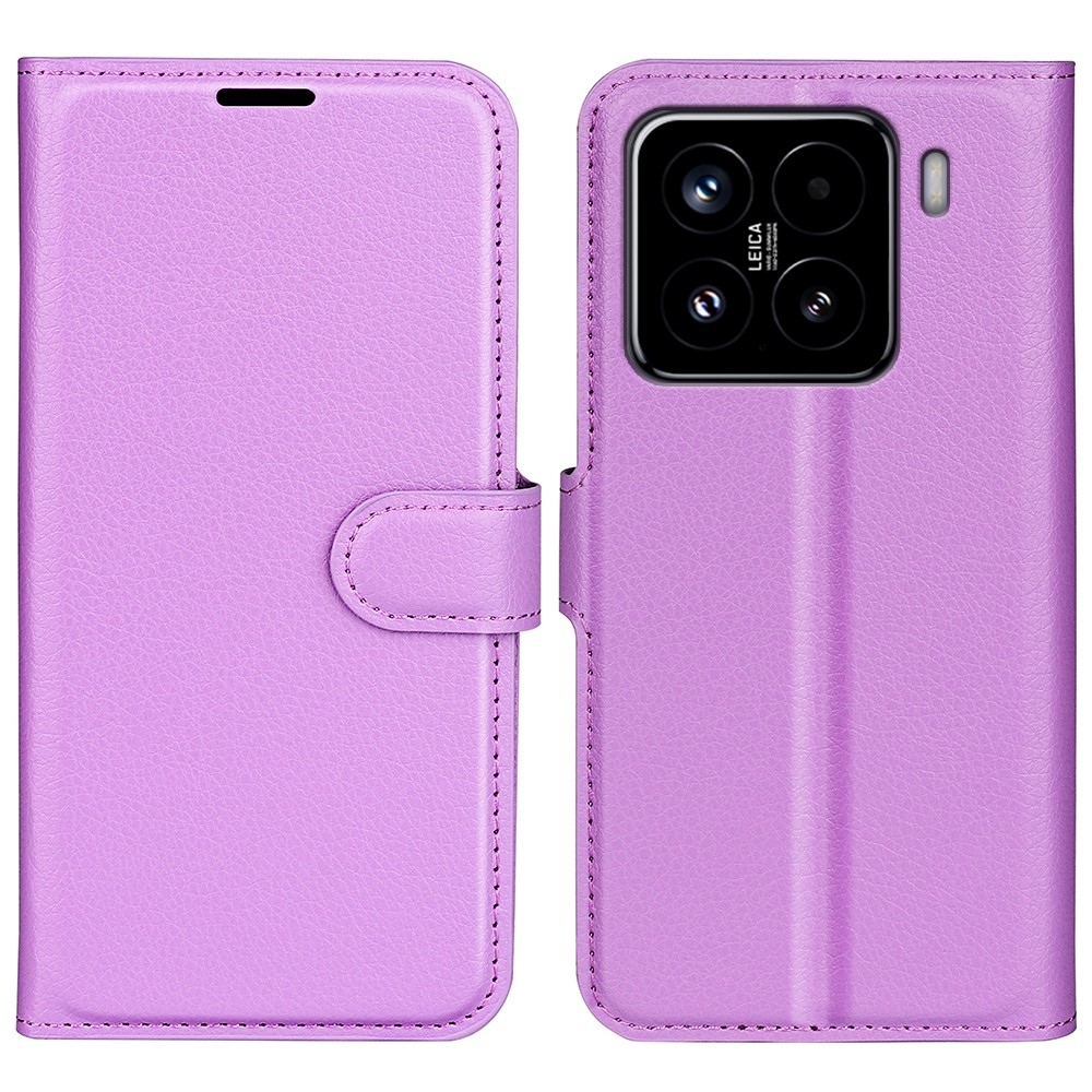 Litchi knížkové pouzdro na Xiaomi 15 - fialové