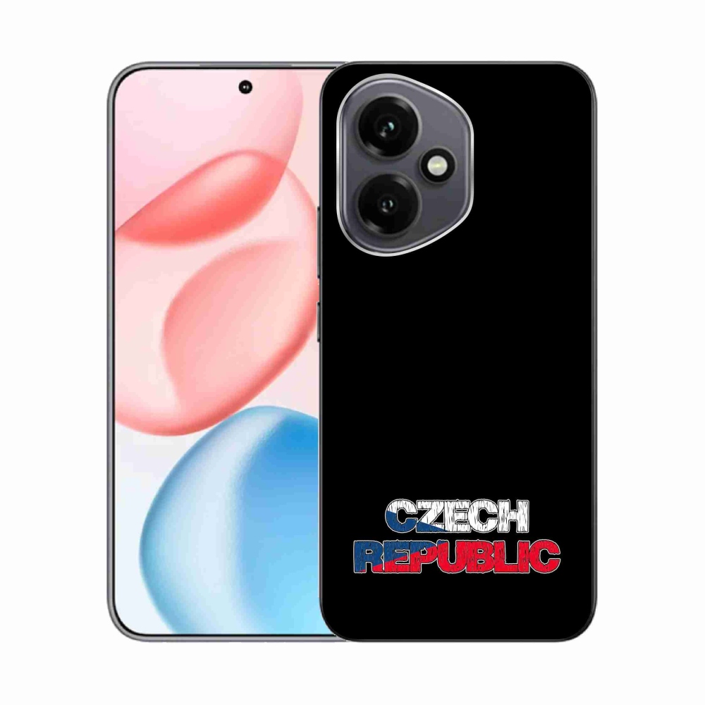 Gelový kryt mmCase na Honor 400 - Czech Republic černé pozadí