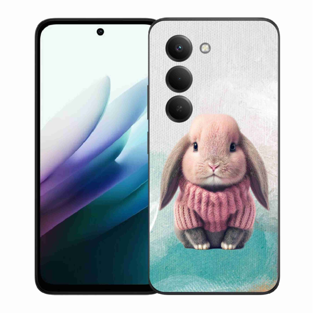 Gelový kryt mmCase na Xiaomi Redmi 15 4G/5G (171mm) - králíček ve svetru