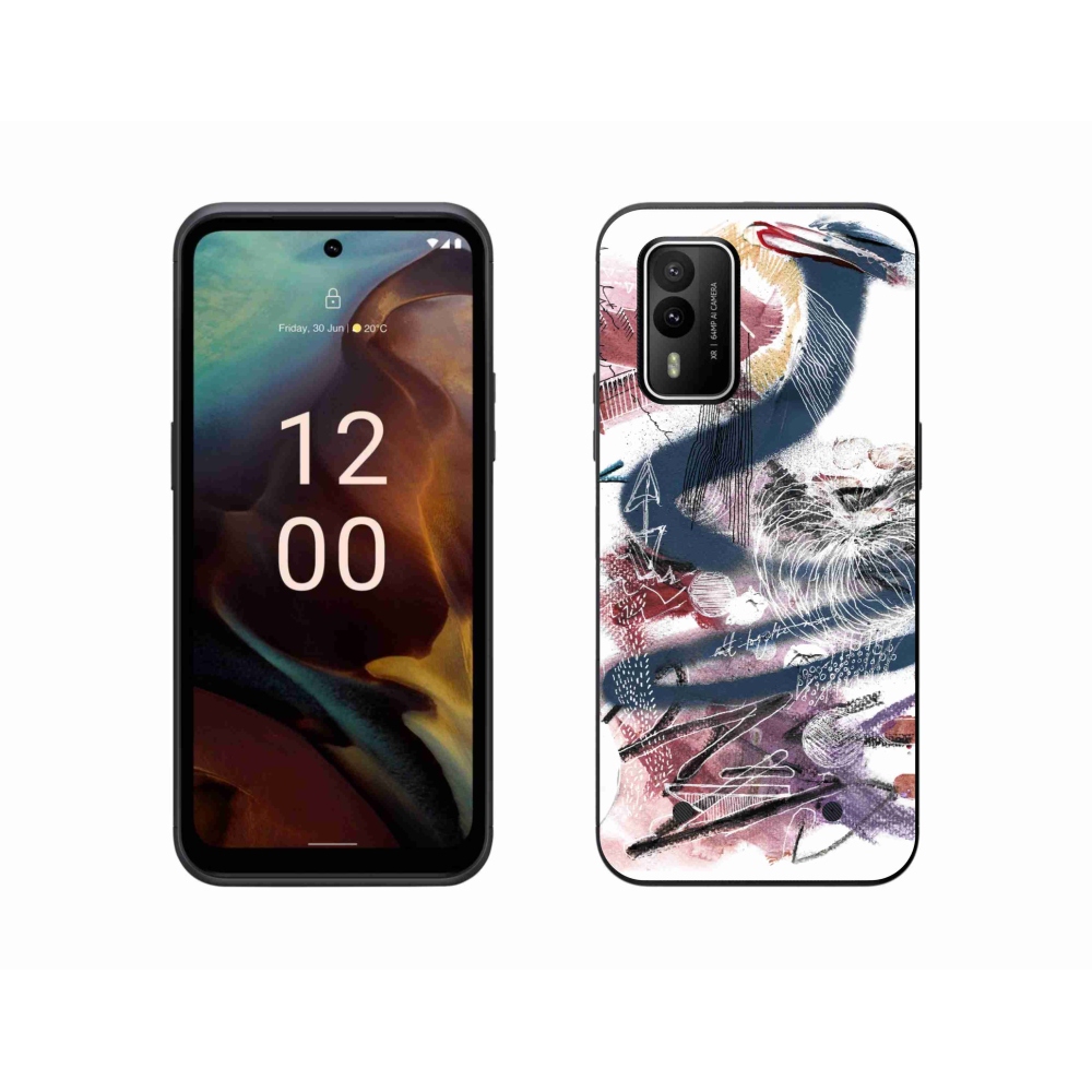 Gelový kryt mmCase na Nokia XR21 - abstraktní motiv 28