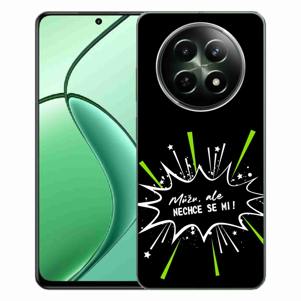 Gelový kryt mmCase na Realme 12 5G/12x 5G - vtipný text 11 černé pozadí