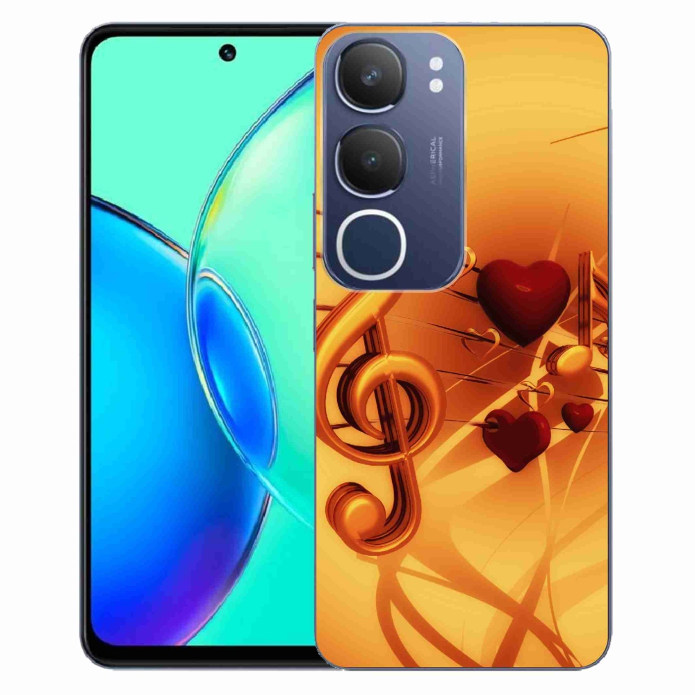 Gelový kryt mmCase na Vivo Y19s - noty