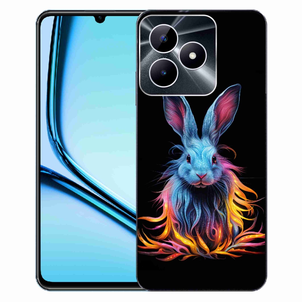 Gelový kryt mmCase na Realme Note 50 - abstraktní zajíc