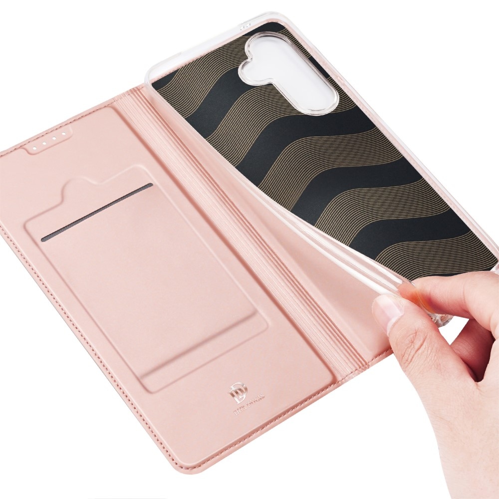 DUX knížkové pouzdro na Samsung Galaxy S24 FE - růžovozlaté