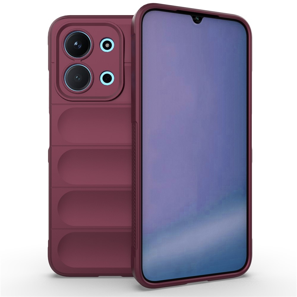 Rugg odolný gelový obal na Xiaomi Redmi 15C 4G (171mm)/Poco C85 4G (171mm) - vínový