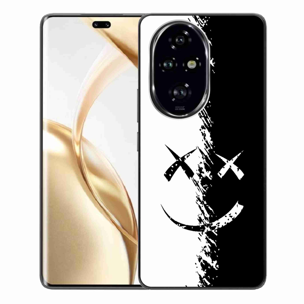 Gelový kryt mmCase na Honor 200 Pro 5G - černobílý smajlík