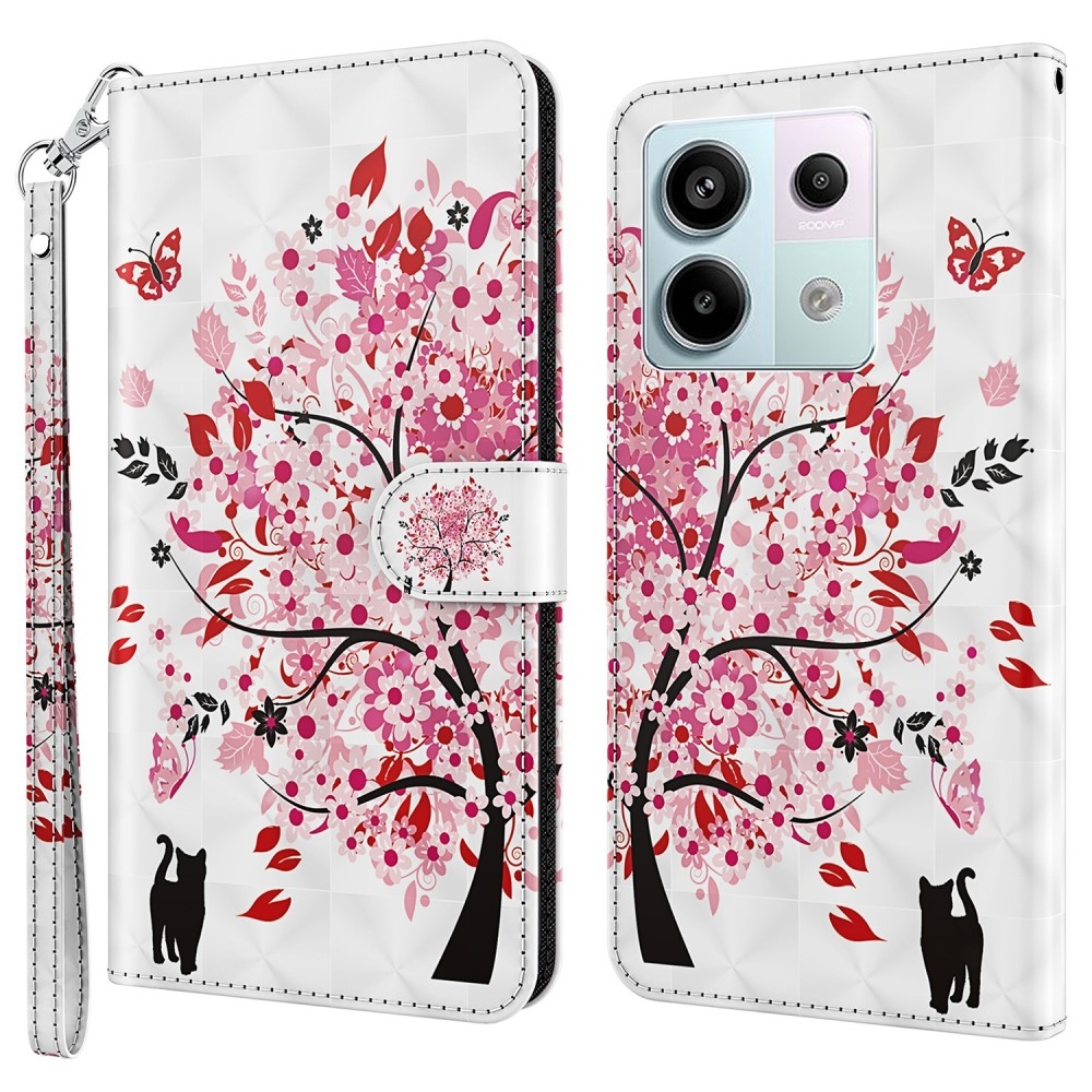 Print knížkové pouzdro na Xiaomi Redmi Note 13 Pro 5G/Poco X6 5G - rozkvetlý strom
