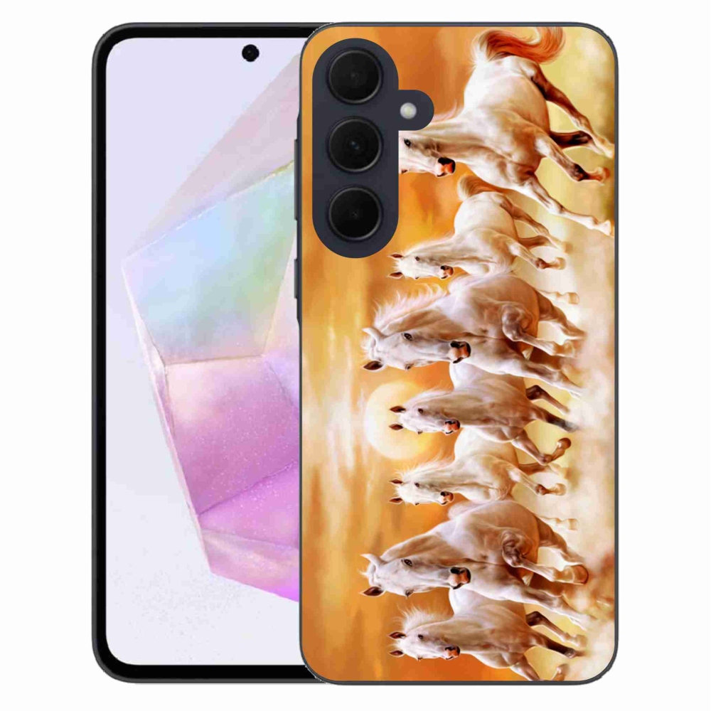 Gelový obal mmCase na Samsung Galaxy A35 5G - koně 2