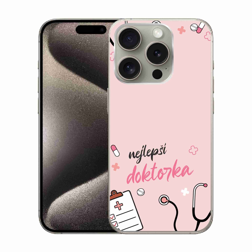 Gelový kryt mmCase na iPhone 15 Pro - nejlepší doktorka