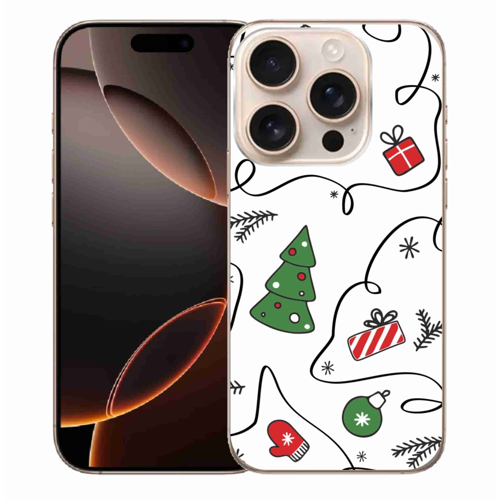 Gelový kryt mmCase na iPhone 16 Pro Max - vánoční motivy