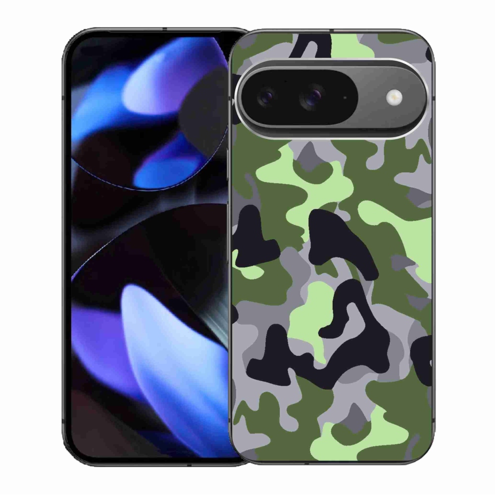 Gelový kryt mmCase na Google Pixel 9/9 Pro - maskáčový vzor 7