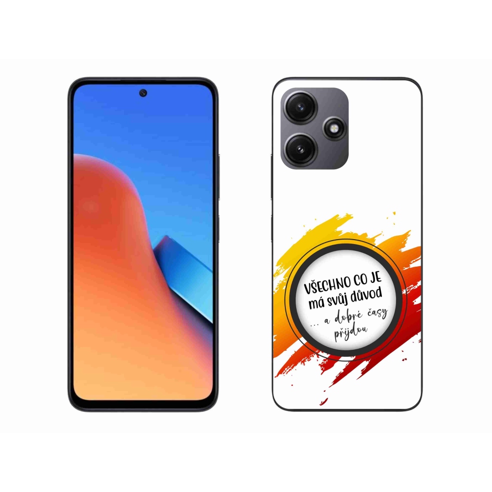 Gelový kryt mmCase na Xiaomi Redmi 12 5G - citát 3 bílé pozadí