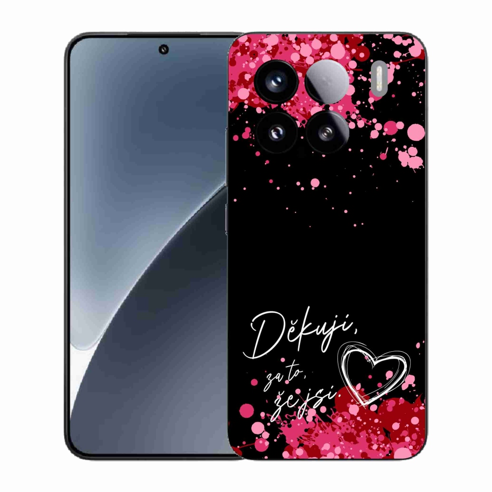 Gelový kryt mmCase na Xiaomi 15 - zamilovaný text 2 černé pozadí