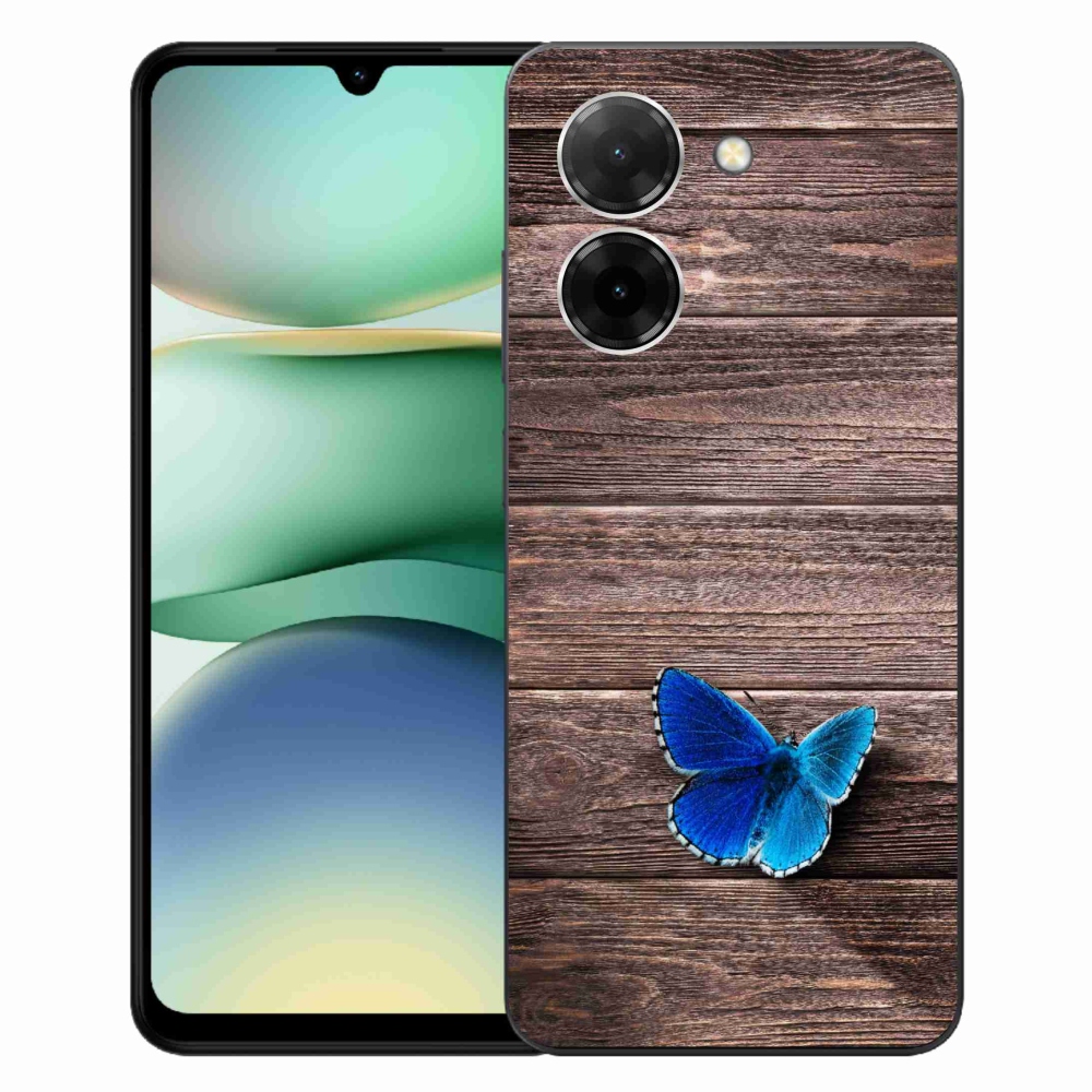 Gelový kryt mmCase na Xiaomi Redmi A5 (171.7x77.8x8.3mm) - modrý motýl 1