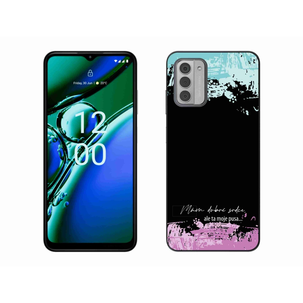 Gelový kryt mmCase na Nokia G42 - vtipný text 3 černé pozadí