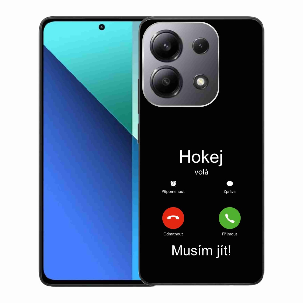 Gelový kryt mmCase na Xiaomi Redmi Note 13 - hokej volá černé pozadí