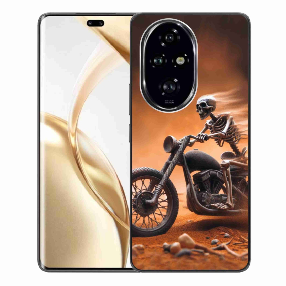 Gelový kryt mmCase na Honor 200 Pro 5G - kostra na motorce