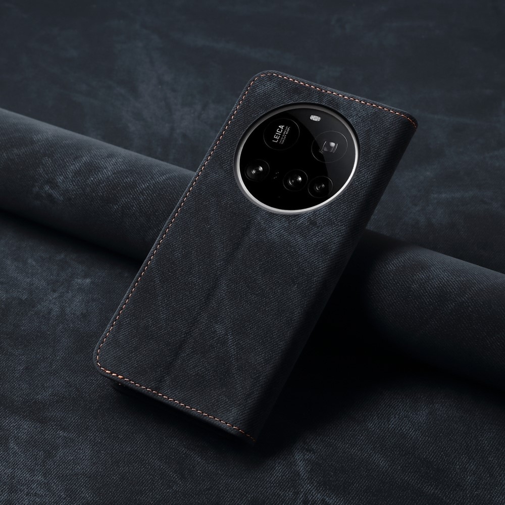 Jeanse knížkové pouzdro na Xiaomi 15 Ultra - černé