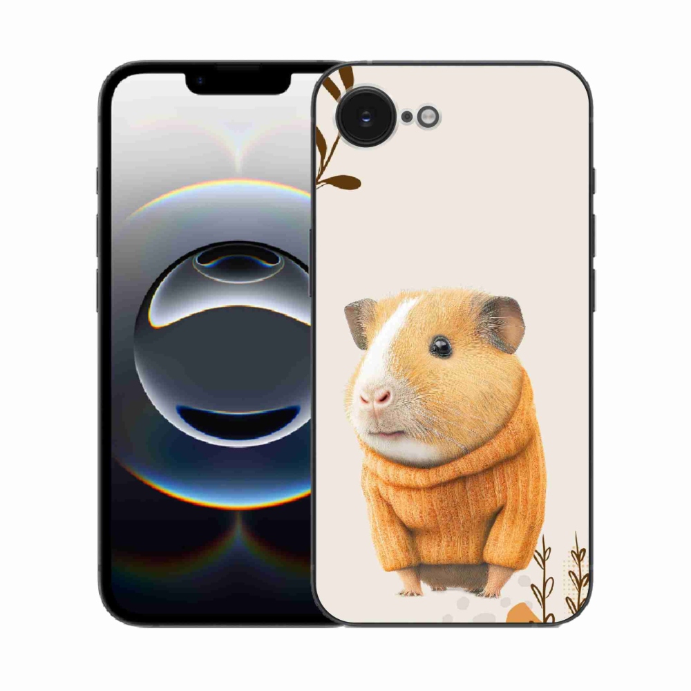 Gelový kryt mmCase na iPhone 16e - morče ve svetru