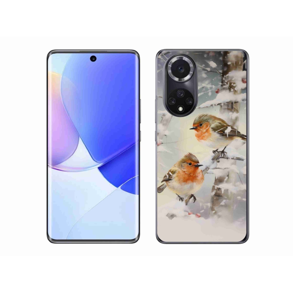 Gelový kryt mmCase na Honor 50 - ptáčci v zimě