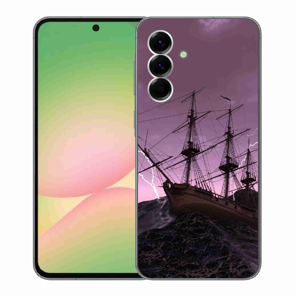 Gelový kryt mmCase na Samsung Galaxy A56 5G - loď v bouři